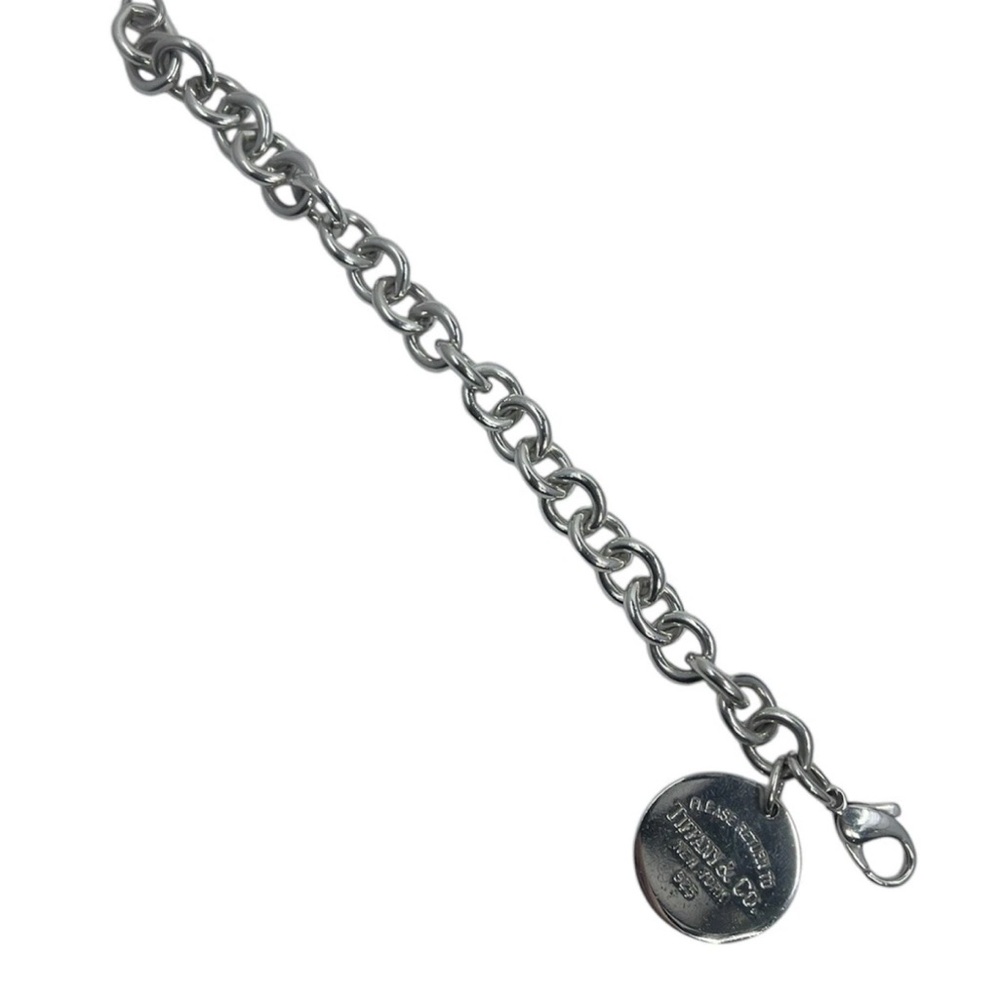 Tiffany & Co. Silver Return to Tiffany Round Tag Charm Bracelet 7.5” - Picture 4 of 4